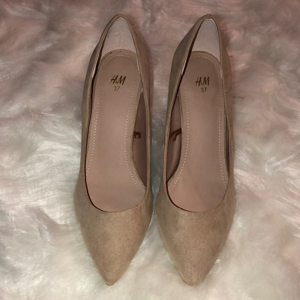 H&M Women Shoes Pump/ Heel - Size 6 (37) Cream